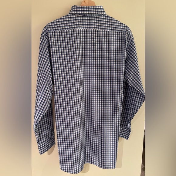 Arrow Button Down Casual Shirt - Men’s 16 32/33 Blue Navy White - Picture 7 of 7